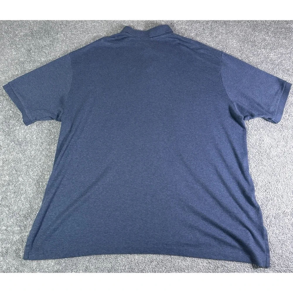 Polo Ralph Lauren Solid Blue Soft Cotton Polo Shirt Mens 2XB Green Pony Preppy